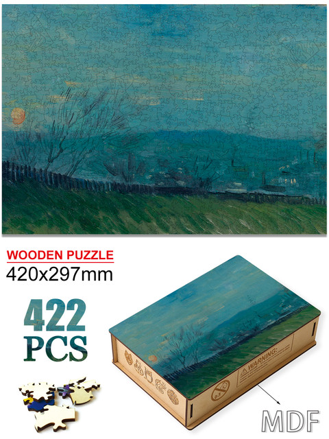 Especial Forma Irregular De Madeira Van Gogh Pintura Puzzles